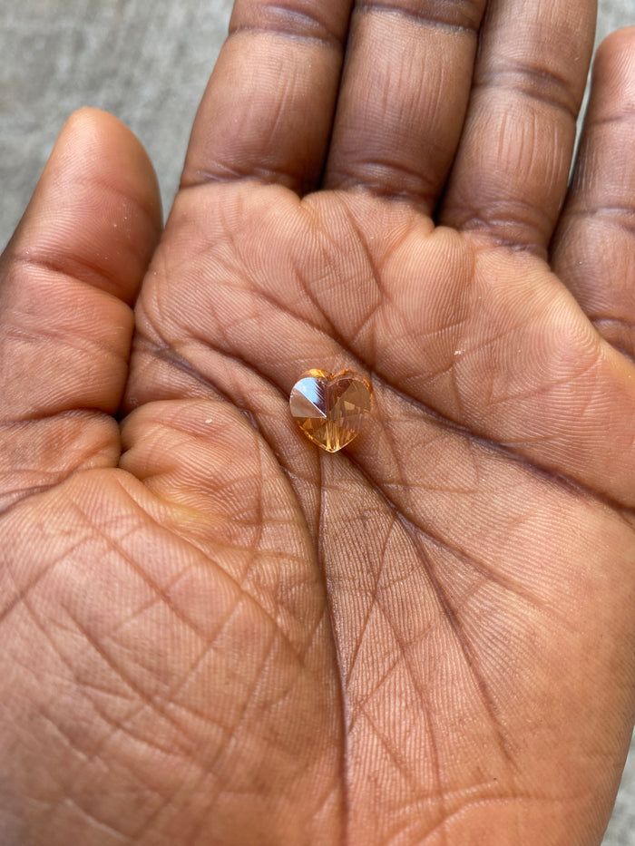 heart Shaped beads, Round Hole