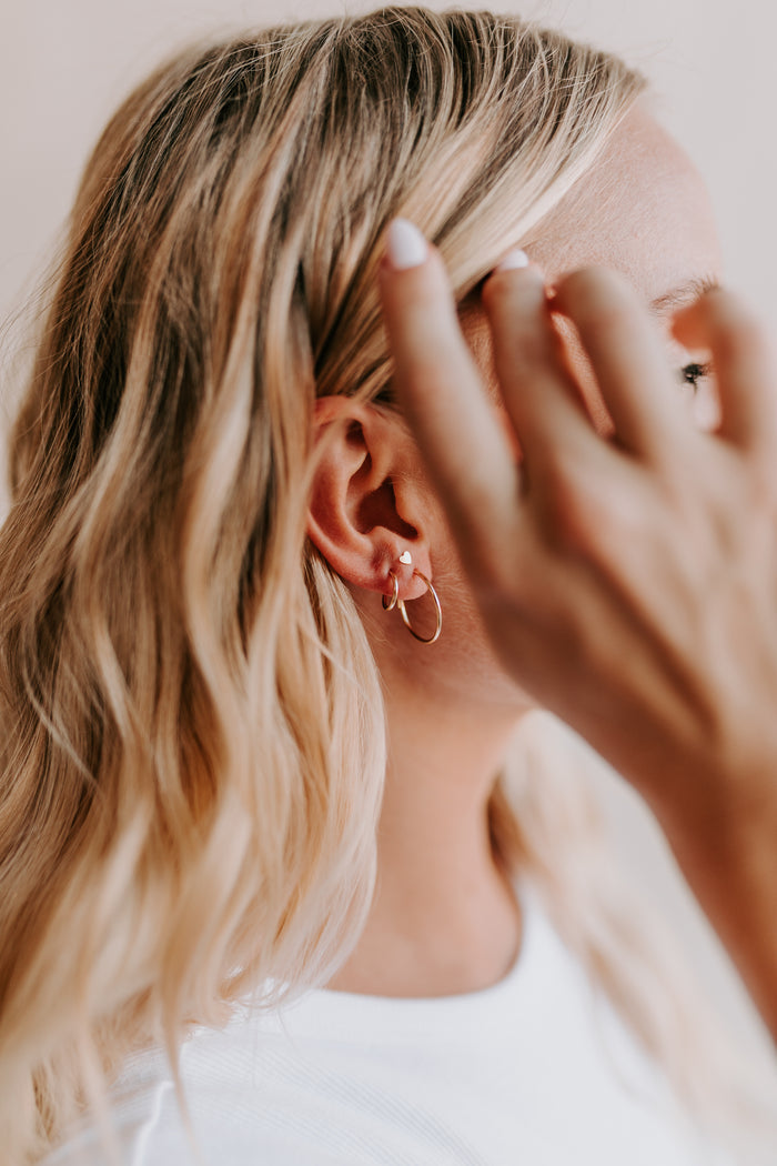 HEART POST EARRINGS