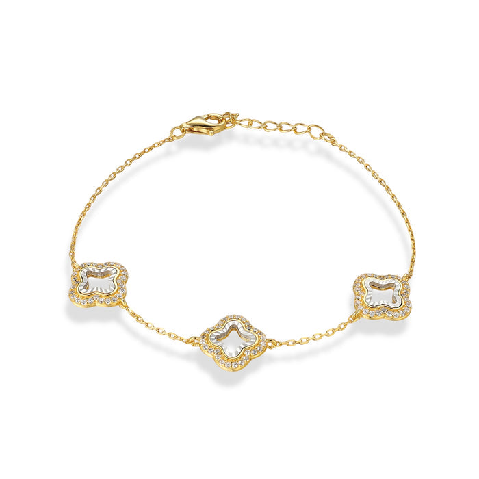 Hedvine 14K Gold Openwork Trèfle Bracelet