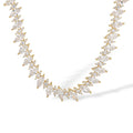 Hegedrud 14K Gold Marquise Choker Necklace