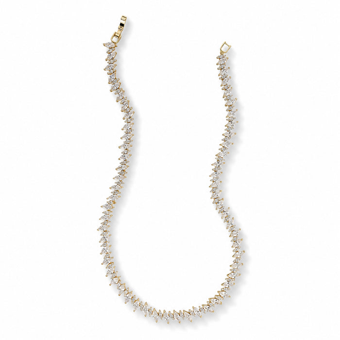 Hegedrud 14K Gold Marquise Choker Necklace