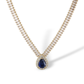 Hermia 14K Gold Baguette Teardrop Necklace