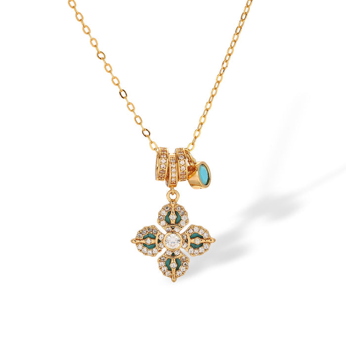 Hermosa Turquoise Trèfle Necklace