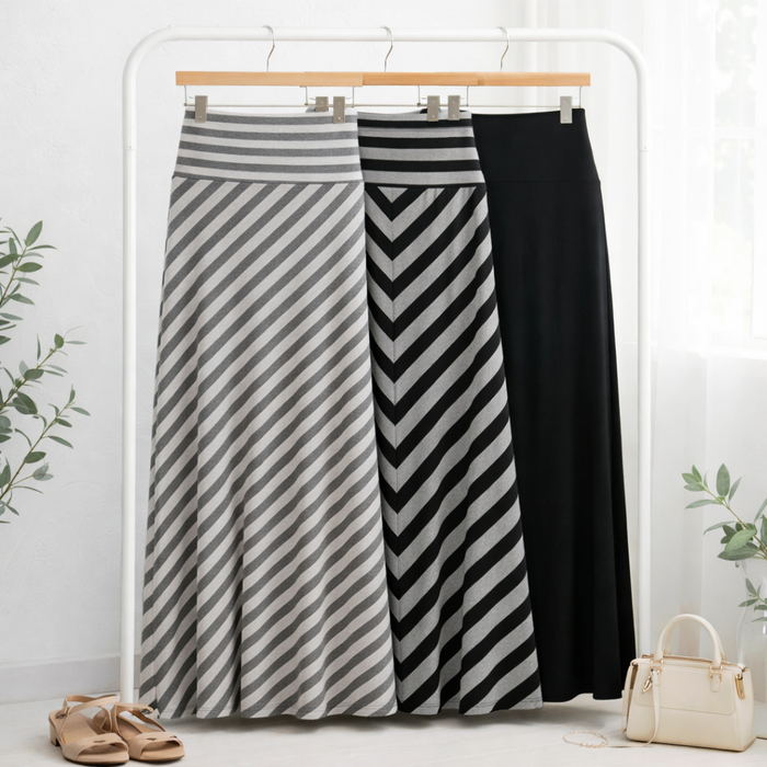 High Waist Maxi Basic Skirt