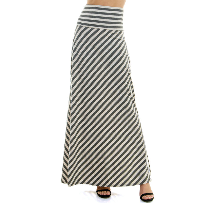 High Waist Maxi Basic Skirt