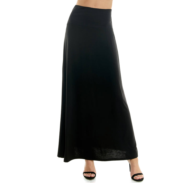 High Waist Maxi Basic Skirt