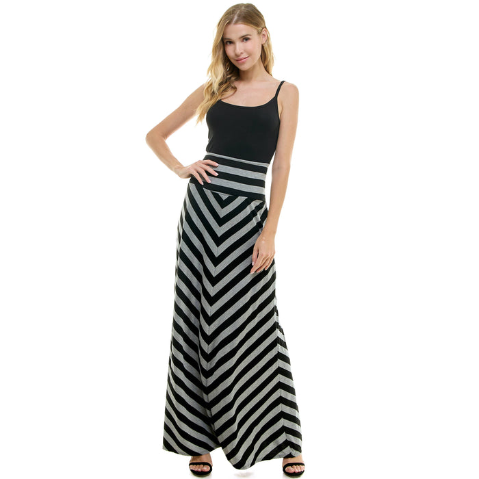 High Waist Maxi Basic Skirt