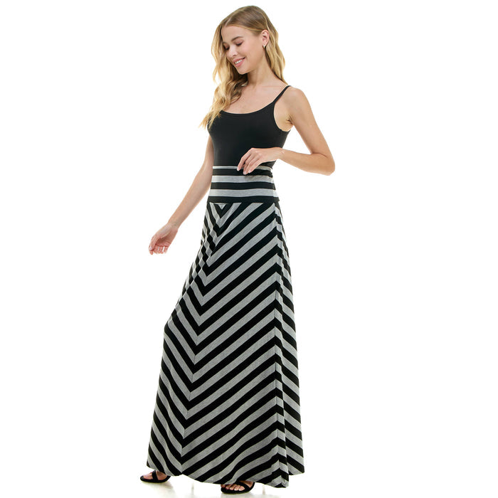 High Waist Maxi Basic Skirt