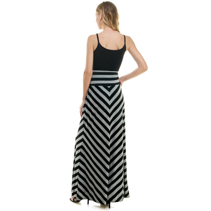 High Waist Maxi Basic Skirt