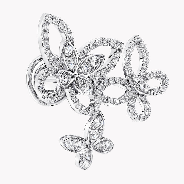 Hilaire White Butterfly Stud Earrings
