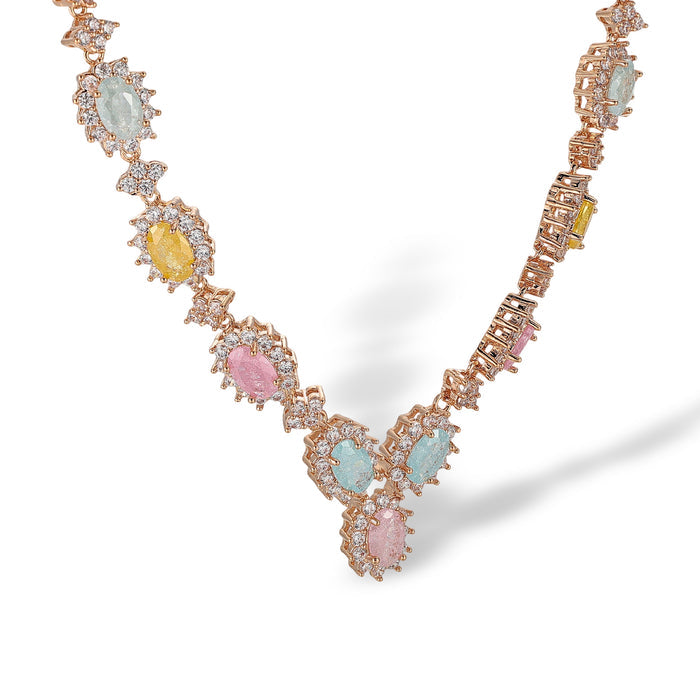 Hilaria Multicolor Oval Opal Choker Necklace