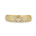 Honoria 14K Gold Hollow Floral Bangle