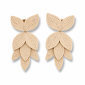Horn Raffia Flower Earring