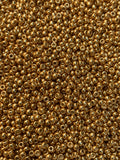 Duracoat, Yellow Gold Miyuki seed beads; Duracoat Rocaille, Miyuki Rocaille Beads, Miyuki Seed Beads; #4203 Sizes 8/0 or 11/0