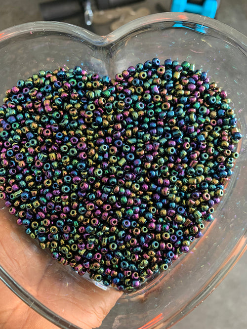 4mm- 6/0 Glass Seed Beads For Jewelry Making,  DIY Waist beads, Bracelet Necklace Earrings 225 Grams- Half Bag