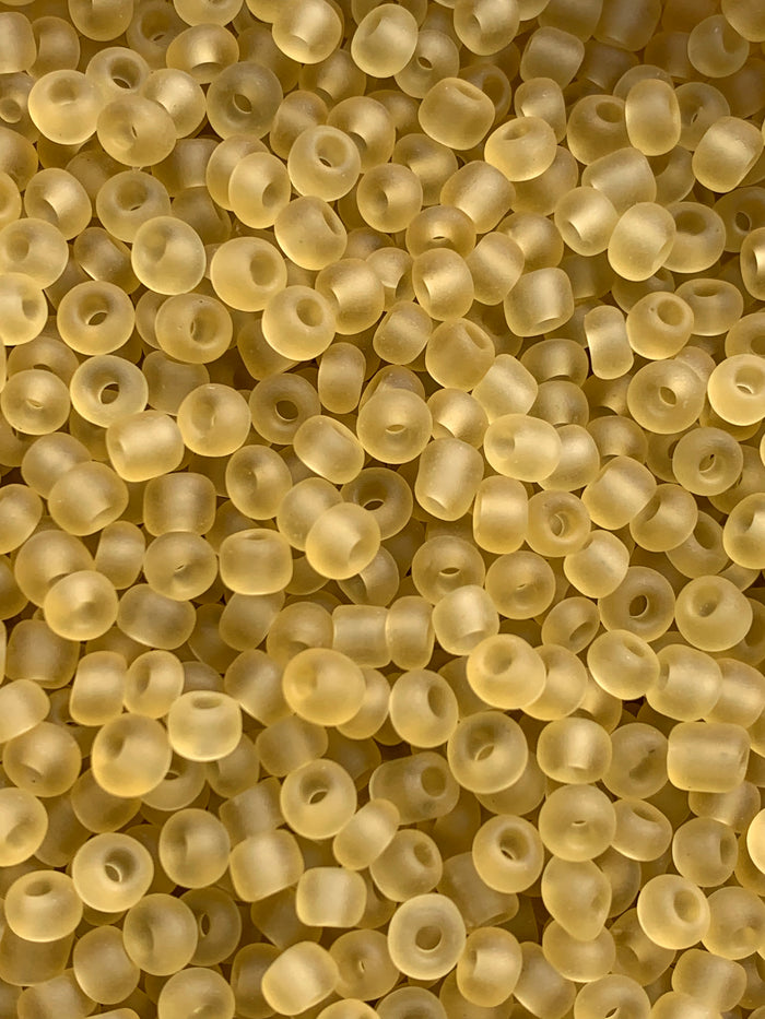 Frost Glass seed beads, 4mm glass beads, Size 6/0 Seed Beads Bulk