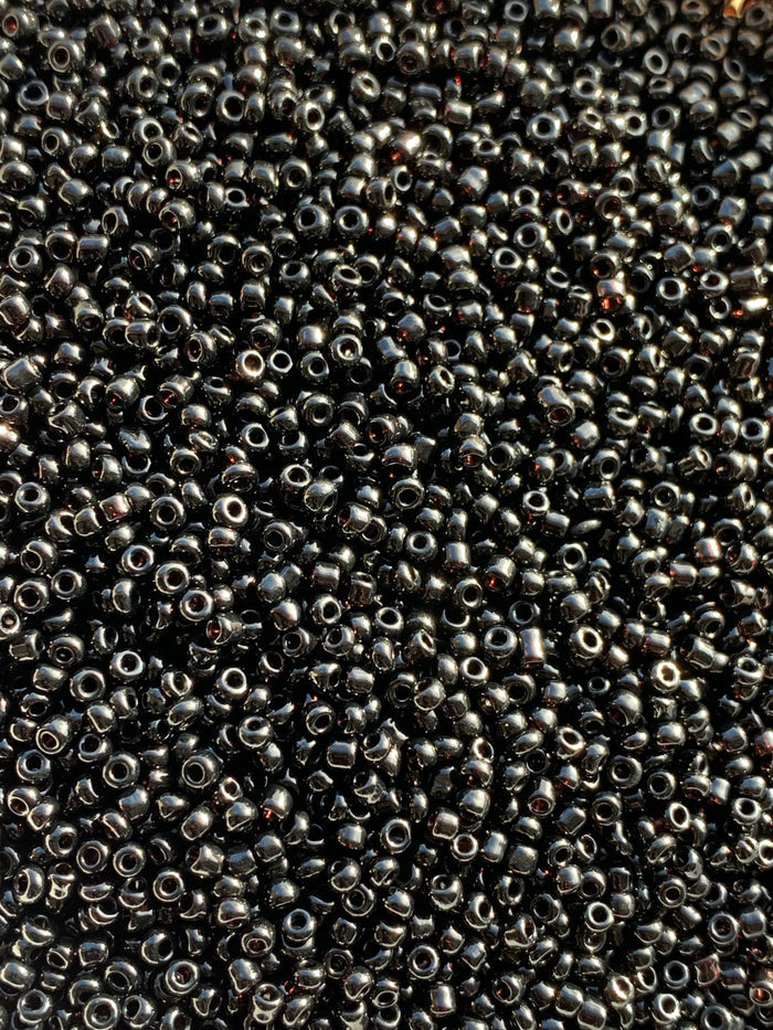 Black glass Seed Beads  Size 6/0 , 8/0, 12/0- 3mm-4mm
