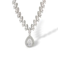 Imogène White Marquise Teardrop Necklace