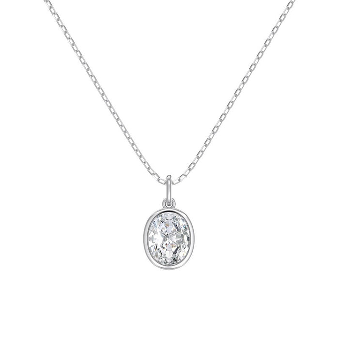 Ingrun White Oval Necklace