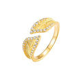 Irmgard 14K Gold Leaf Open Ring