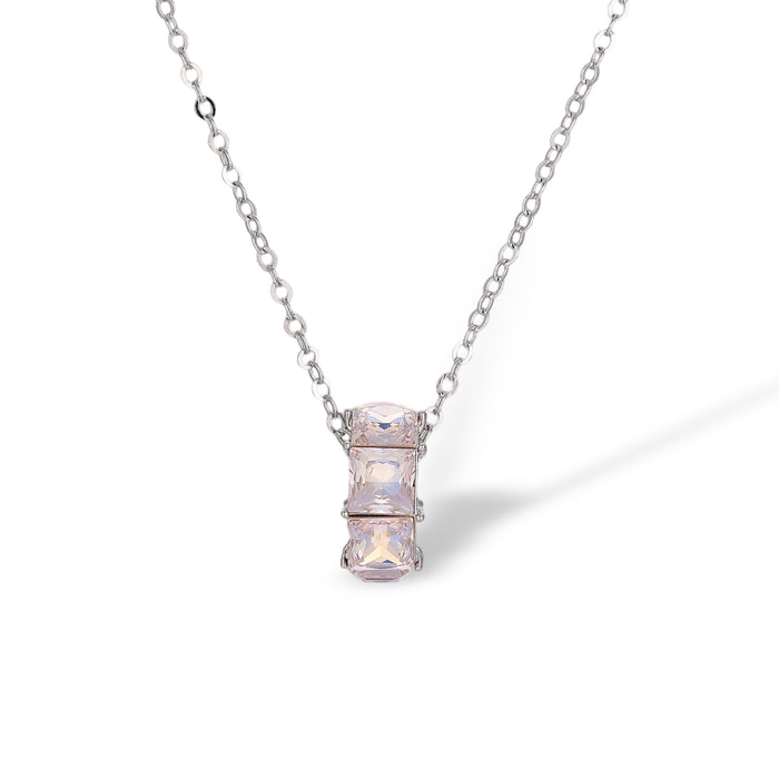 Irmtrud Pink Hollow Circular Necklace