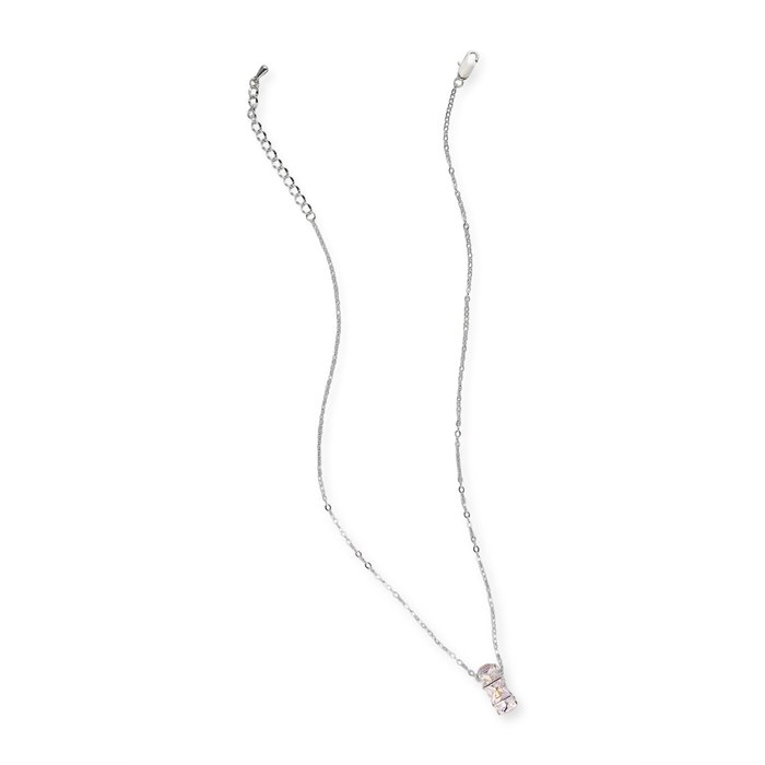 Irmtrud Pink Hollow Circular Necklace