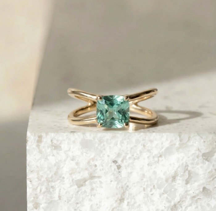 Island Green Amethyst Ring