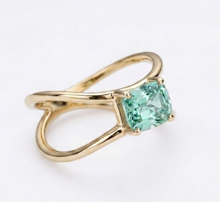Island Green Amethyst Ring