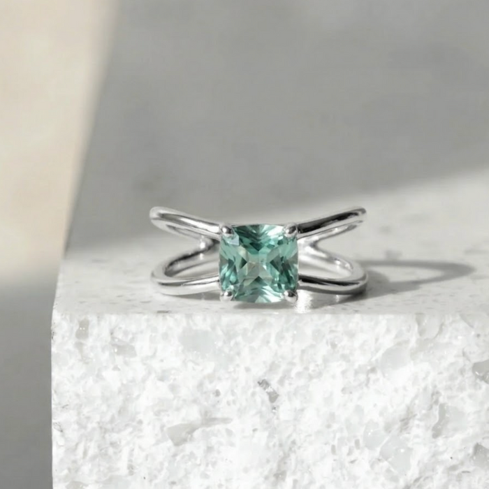 Island Green Amethyst Ring
