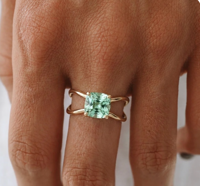 Island Green Amethyst Ring