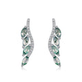 Isoline Moss Green Leaf Earrings