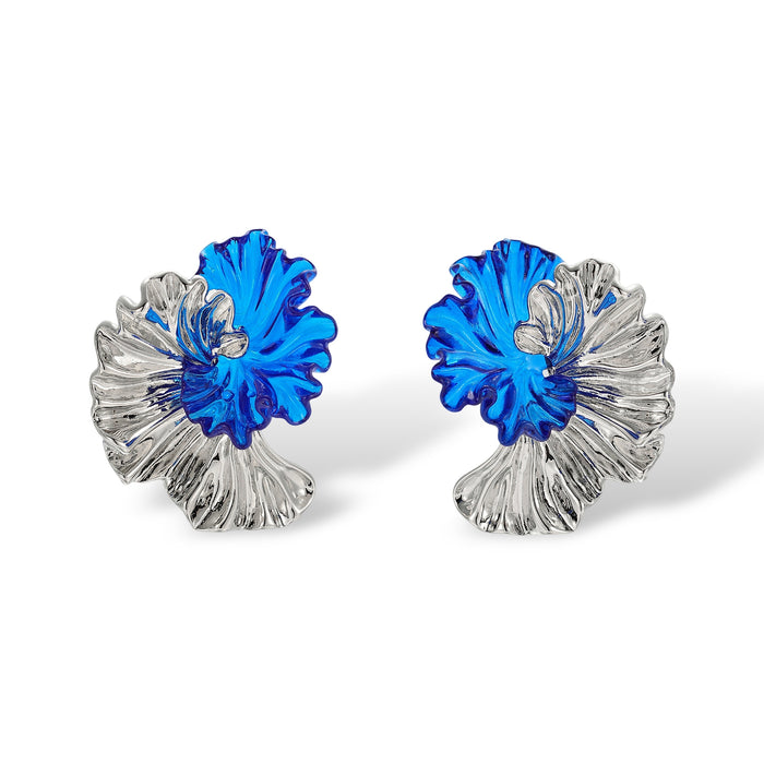 Italienne Ruffled Petal Earrings