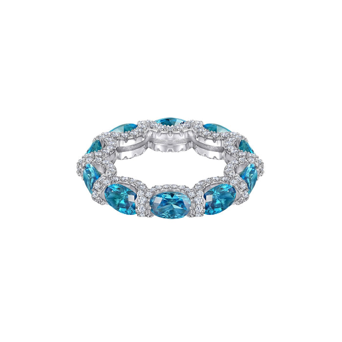 Jacobine Blue Oval Ring