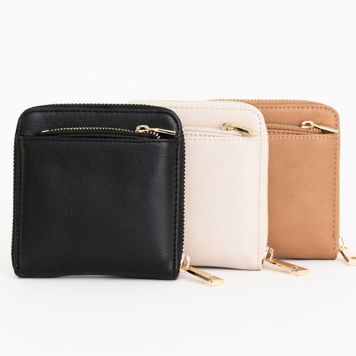Jane Wallet | Vegan Leather Compact Wallet with Removable Coin Pouch