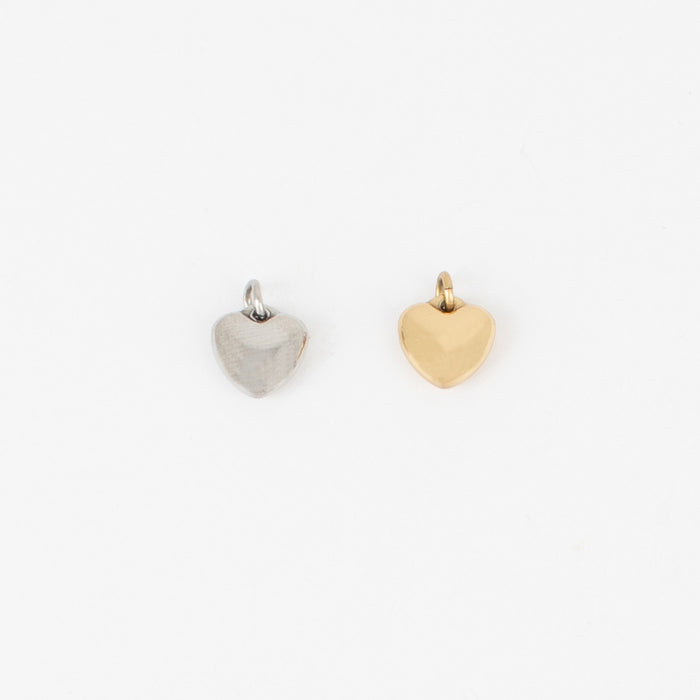 gold stainless / Puffed Heart