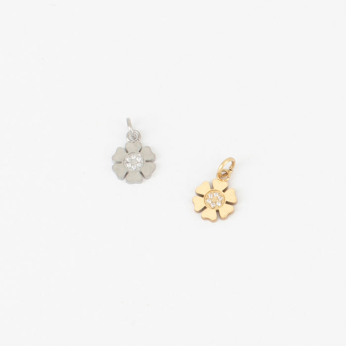 gold stainless / Crystal Flower