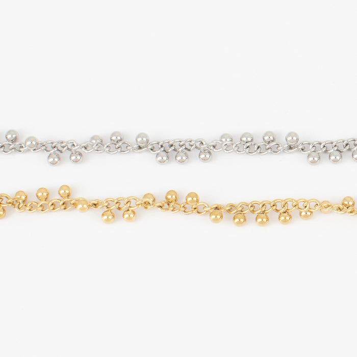 gold stainless / Beaded