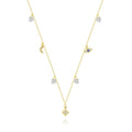 Jolianne 18K Gold Starburst Moon Evil Eye Necklace