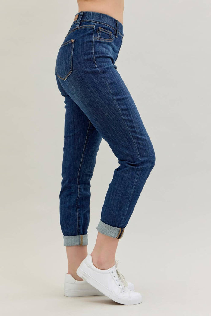 Judy Blue High Waisted Pull-on Double Cuff Slim (28 1/2" to 32" inseam)