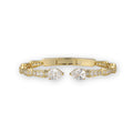 Juliana 14K Gold Dual Teardrop Open Bangle
