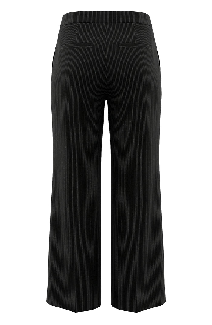 Kayla Pull-On Wide Leg Trouser (Black Multi)
