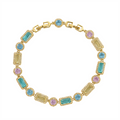 Keliane Multicolor Round Baguette Bracelet
