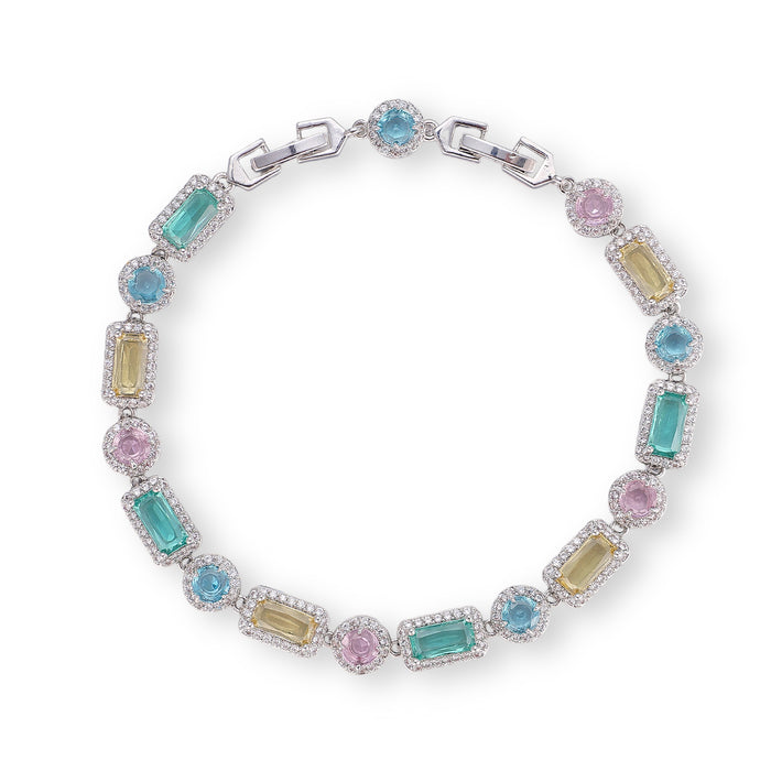 Keliane Multicolor Round Baguette Bracelet
