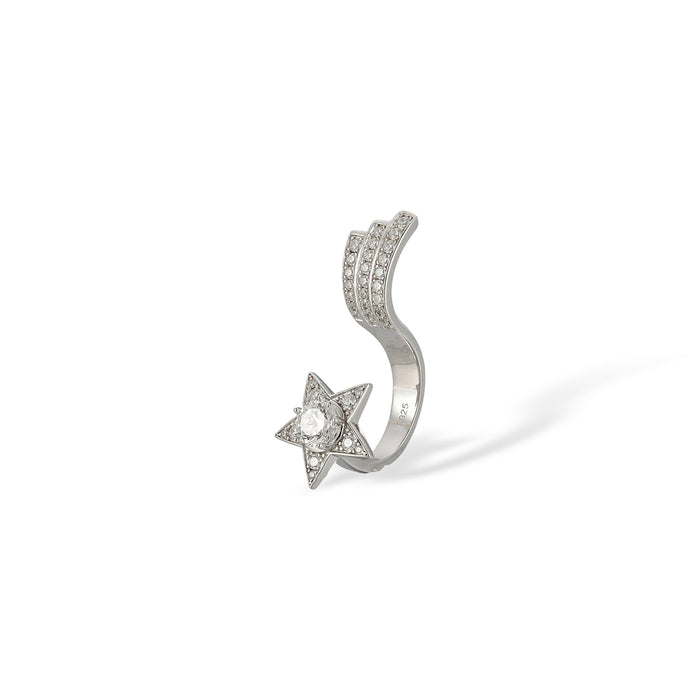 Kendra White Star Open Ring