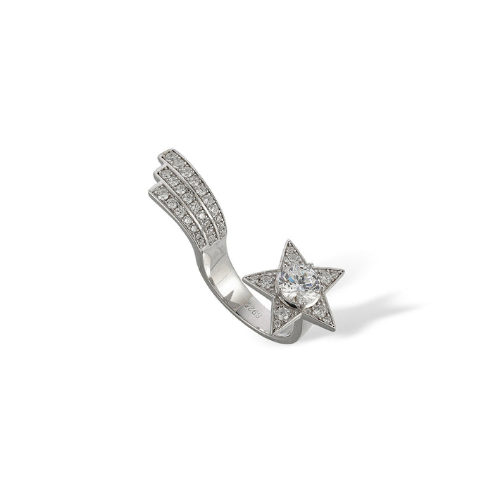 Kendra White Star Open Ring
