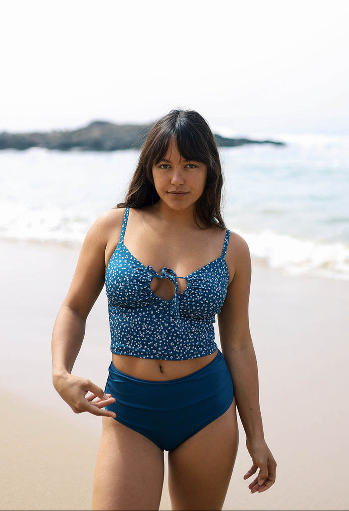 Kenna Top | Tankini Bikini Top with Tie Front