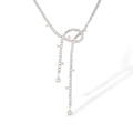 Kirstin White Knot Tassel Pearl Necklace