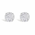 La Rose Gallica White Floral Stud Earrings