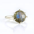 Labradorite Round Prong Set Ring