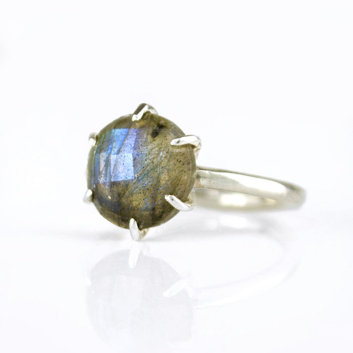 Labradorite Round Prong Set Ring